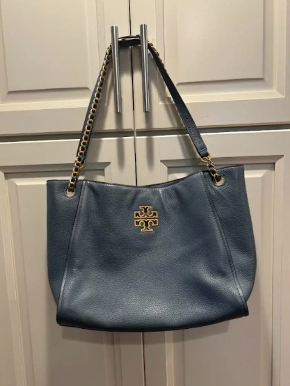 Tory Burch Blue Leather Shoulder Bag
